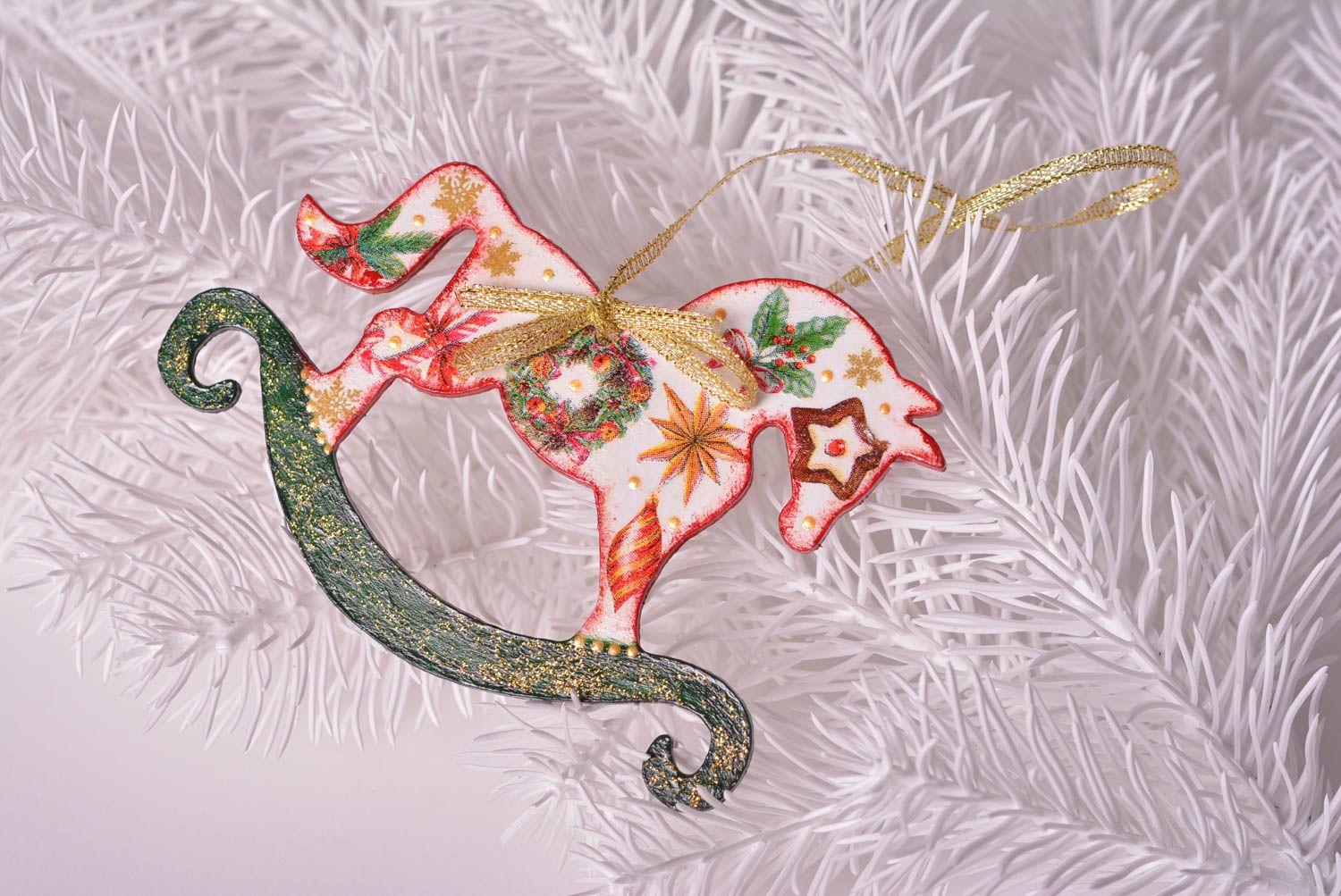 Decoración navideña hecha a mano regalo original elemento decorativo Caballito foto 1