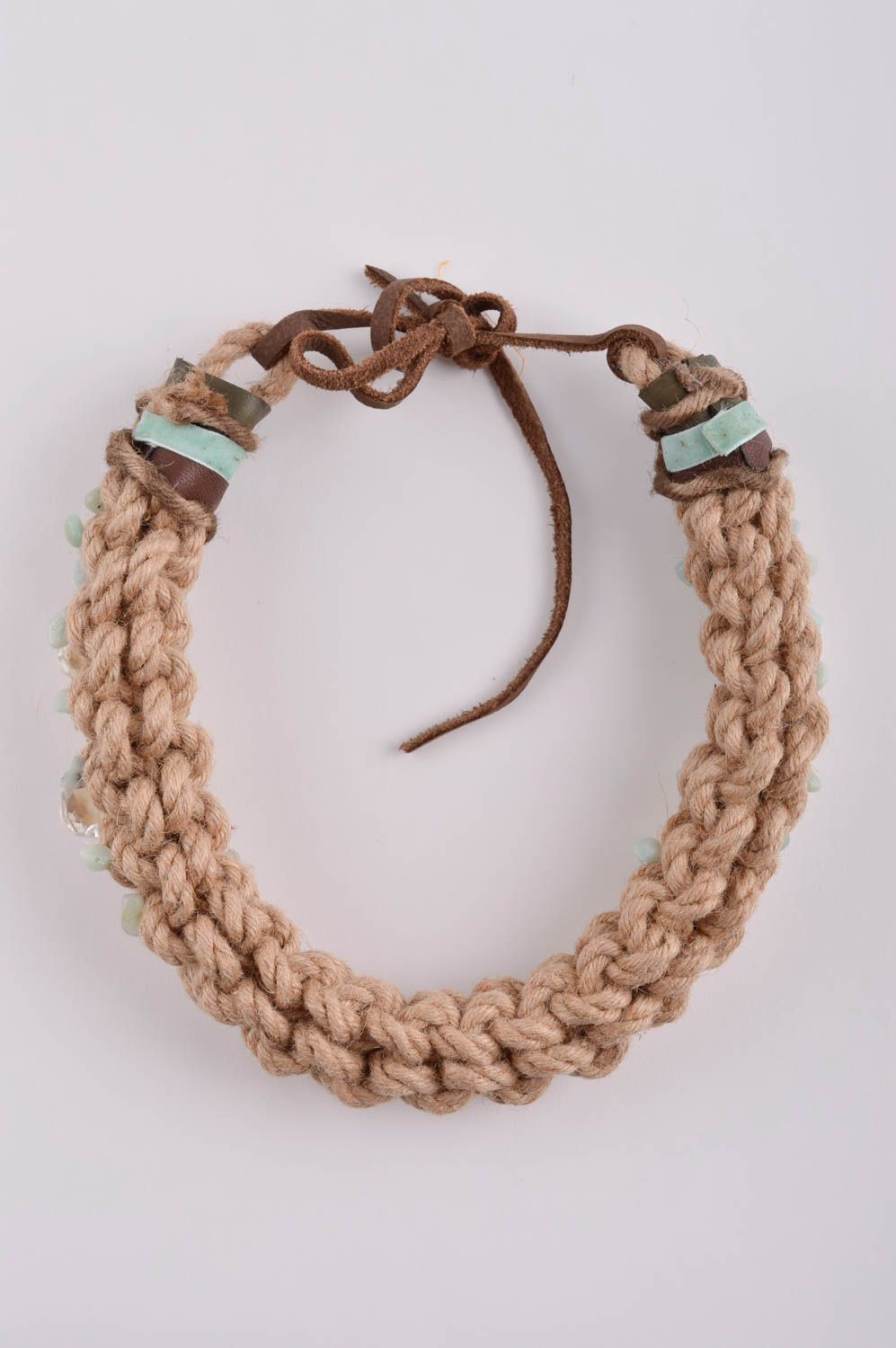 Schmuck Collier handmade Halskette für Damen Modeschmuck Kette mit Steinen foto 3