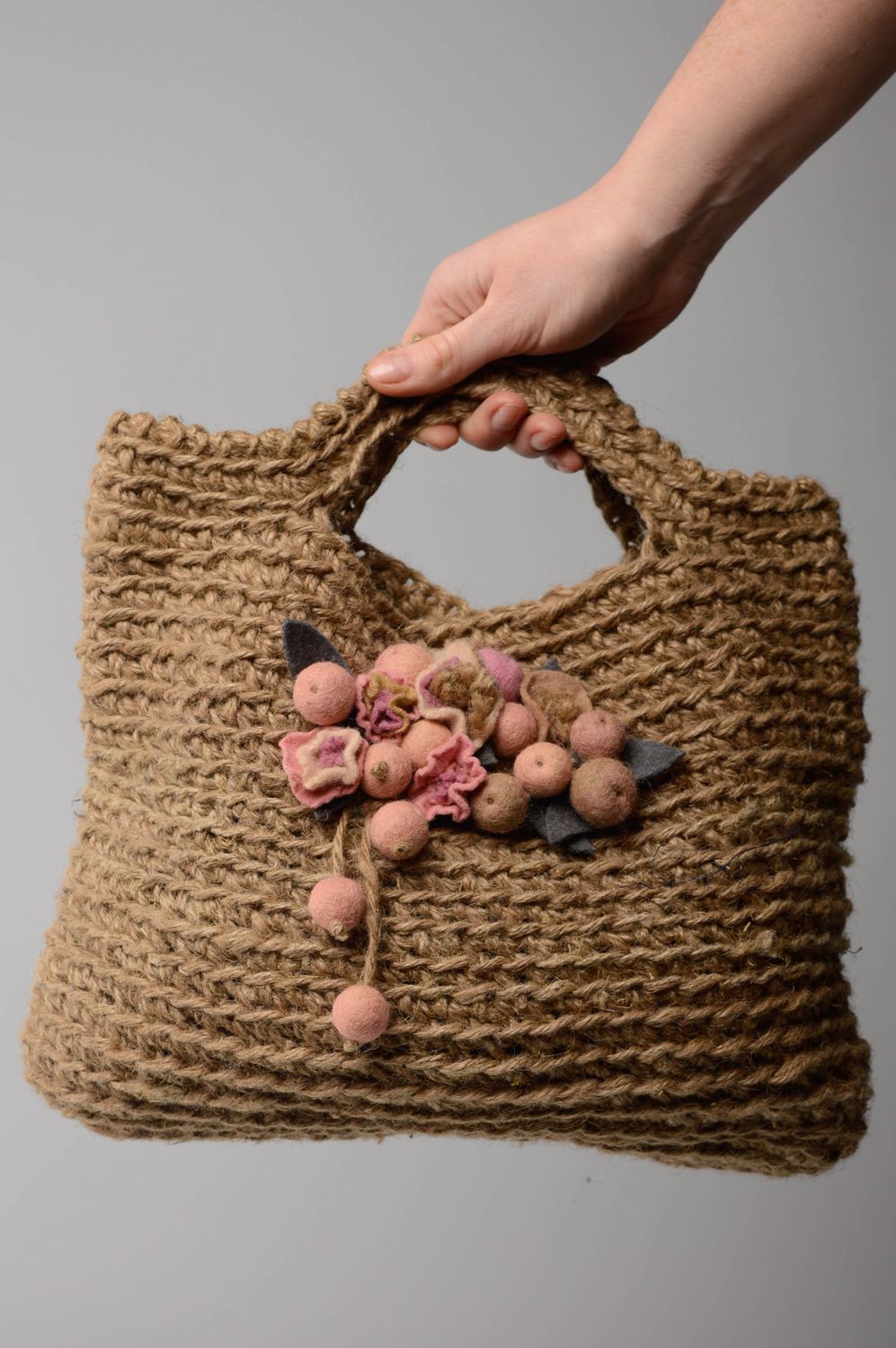Beautiful bag made of natural materials photo 5
