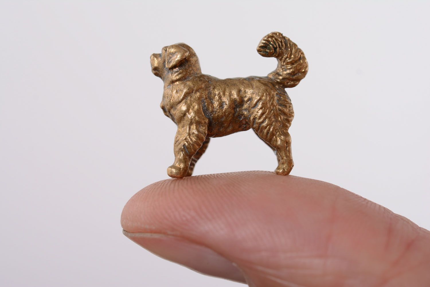 Figurine chien en bronze artisanale Saint-Bernard photo 3