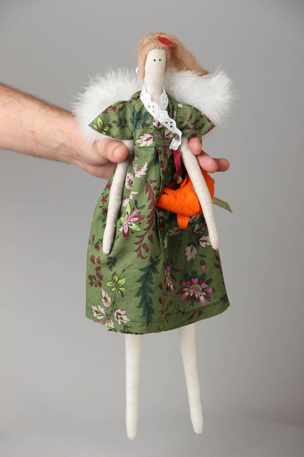 Авторская кукла ручной работы Лесной ангел  фото 4