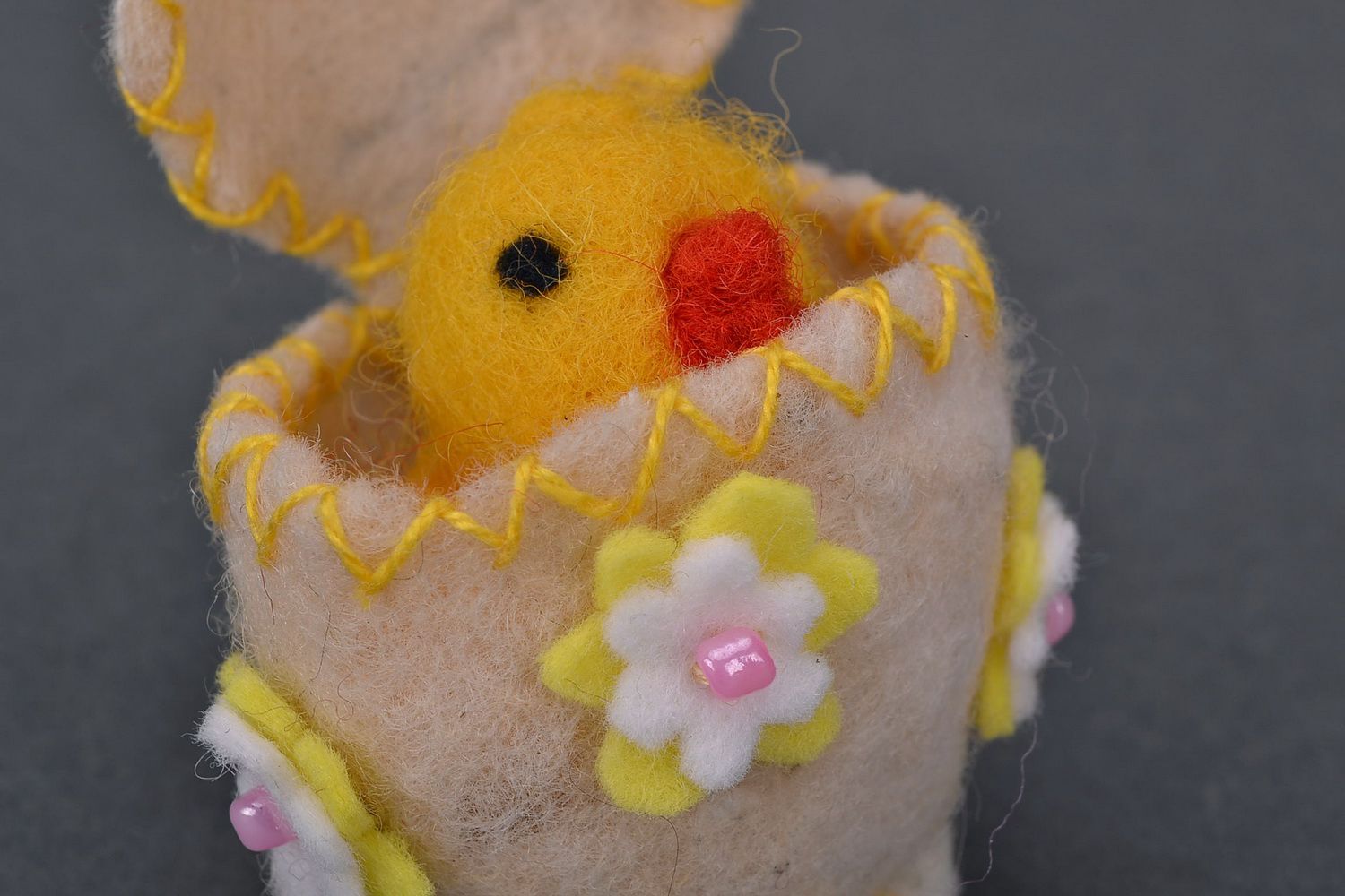 Woolen toy Chicken in egg photo 3