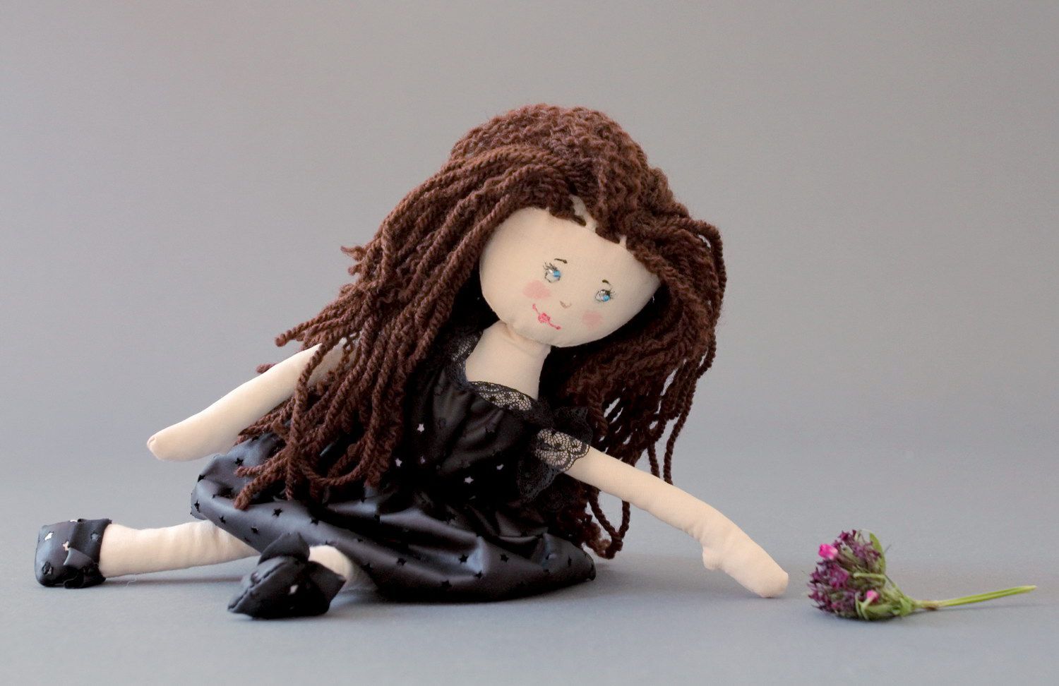 Doll made from natural materials, handmade product photo 5