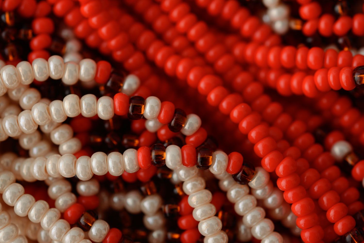 Homemade beaded necklace Geometry photo 5