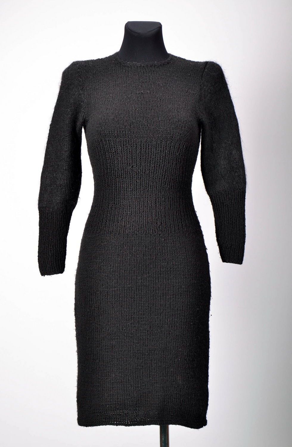 Black woolen dress photo 1