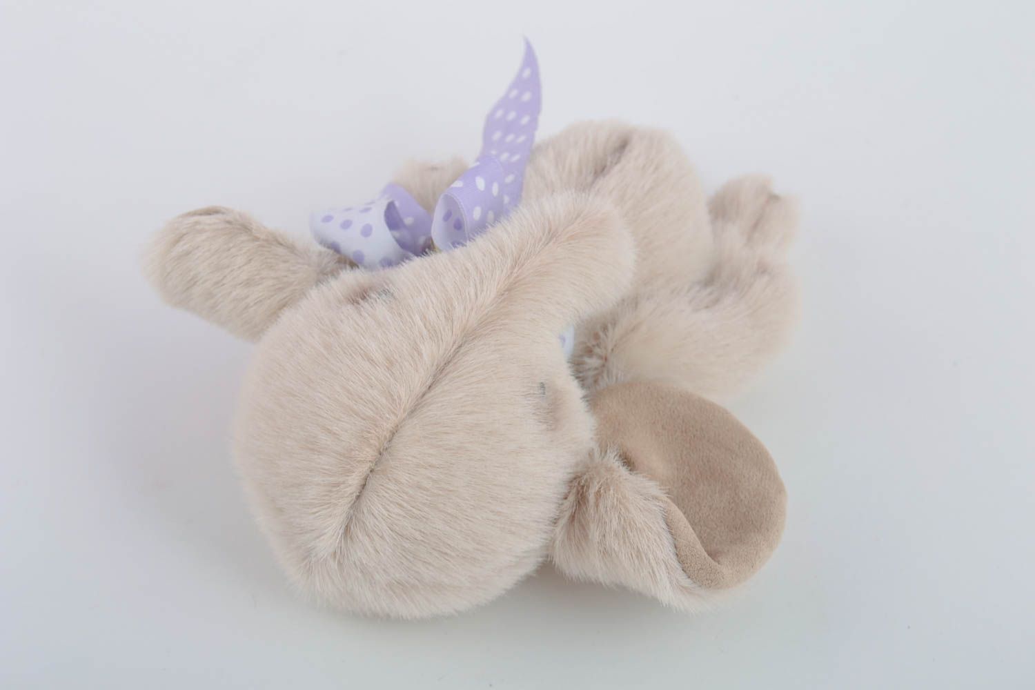 Peluche éléphant Jouet pour enfant fait main fausse fourrure Cadeau original photo 4