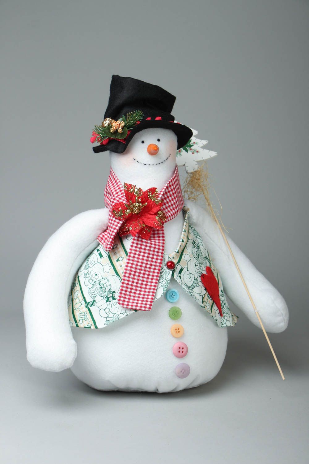 Soft toy in the shape of snowman photo 1