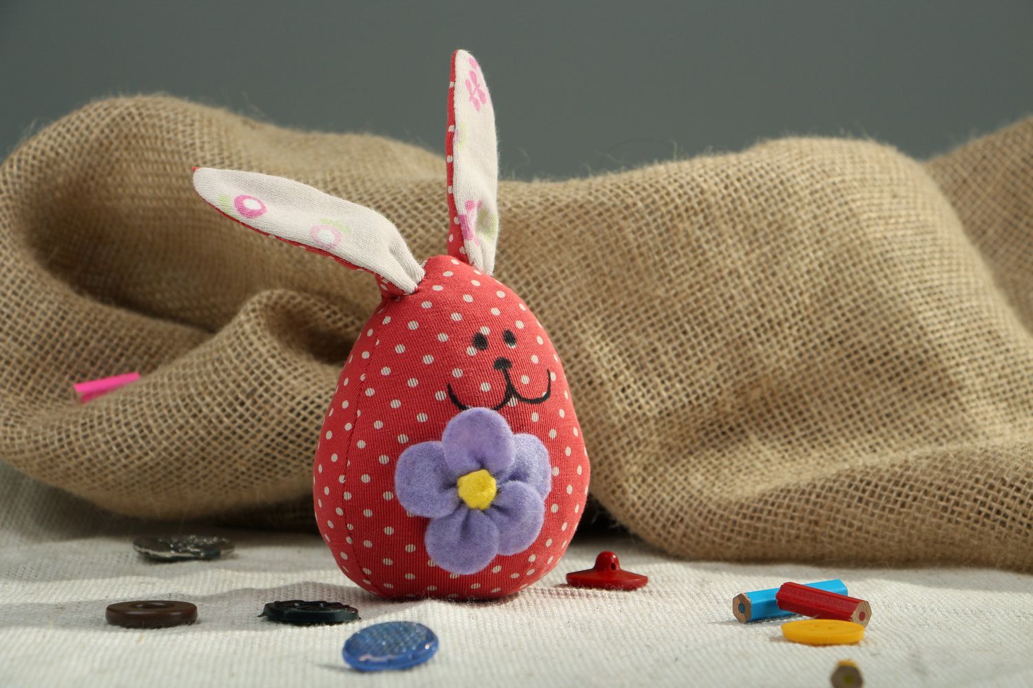 Handmade soft toy Hare photo 5