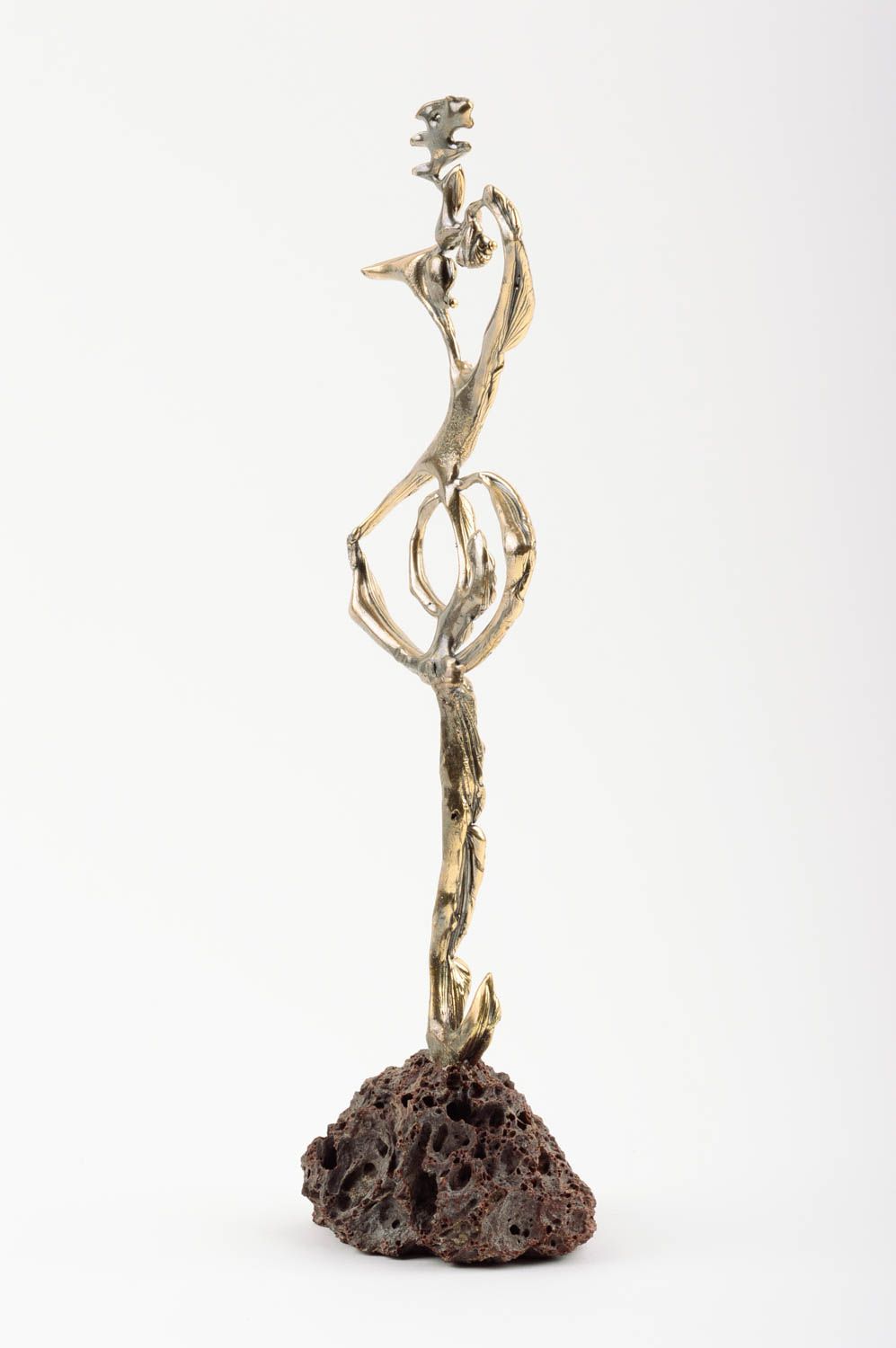 Elegant handmade statuette unusual brass figurine designer home decor photo 2