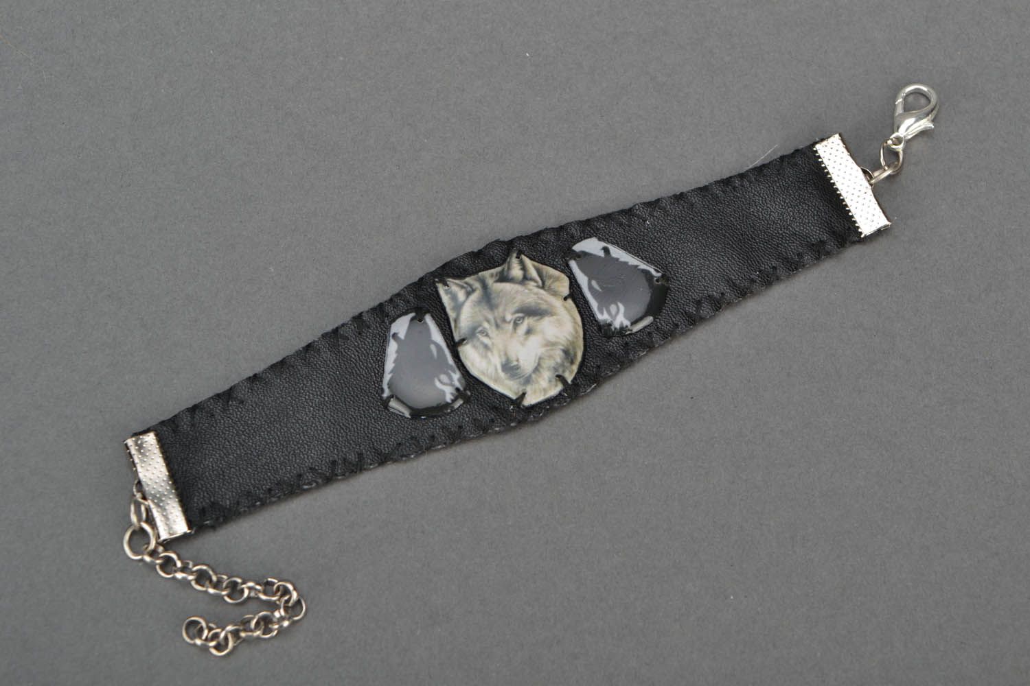 Bracciale di cuoio fatto a mano accessorio originale braccialetto di moda
 foto 3