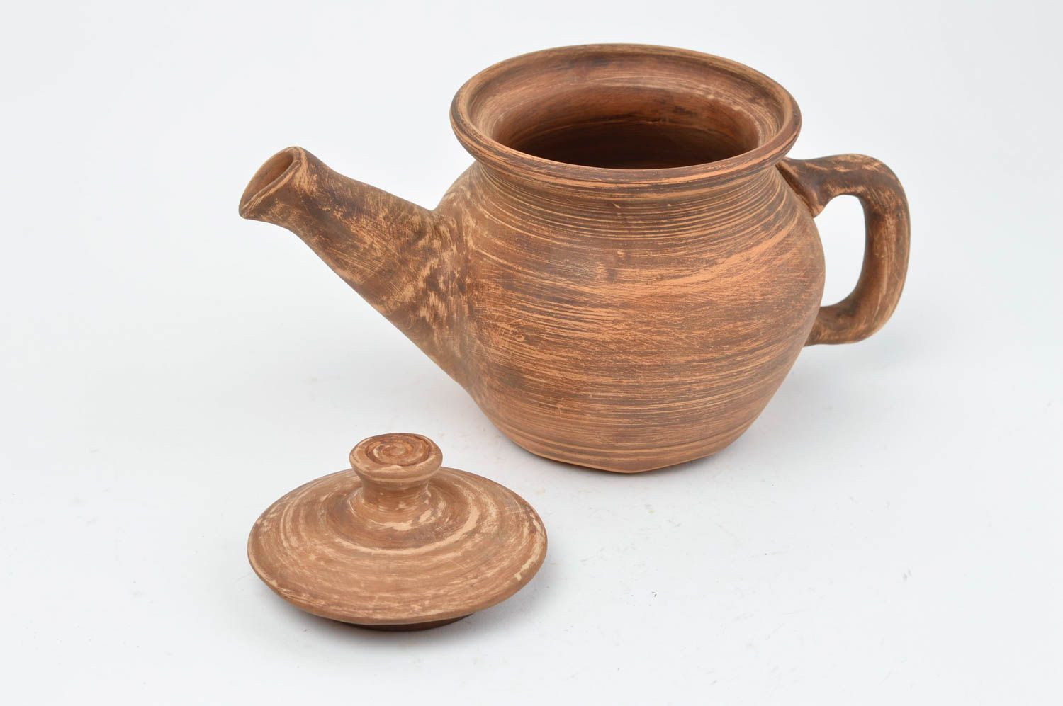 Tetera de cerámica artesanal vajilla de barro regalo original de diseño foto 5