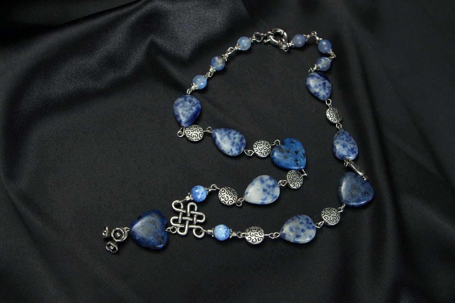 Necklace with Agate and Aquamarine photo 1