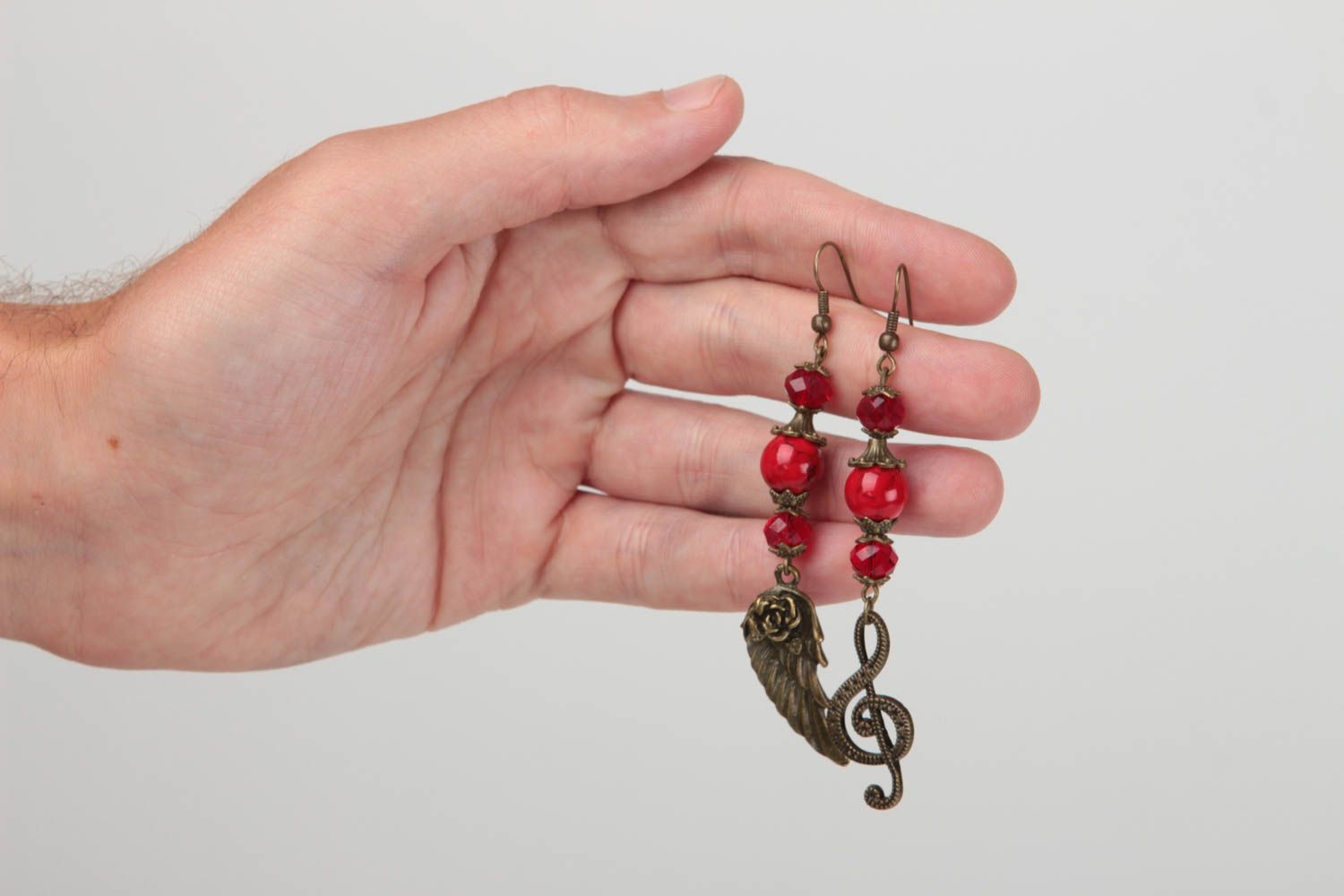 Hanmdade Metall Ohrringe  ausgefallener Ohrschmuck Accessoires für Frauen foto 5