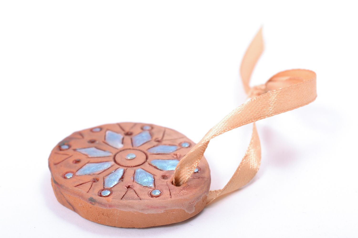 Ceramic keychain with ribbon photo 4