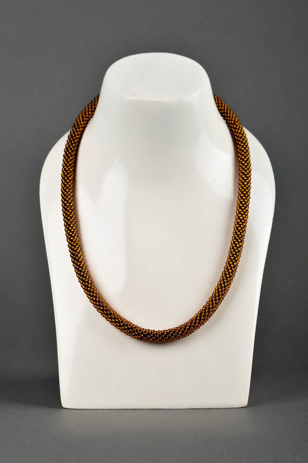Handmade designer beaded necklace stylish cord necklace elegant jewelry photo 1