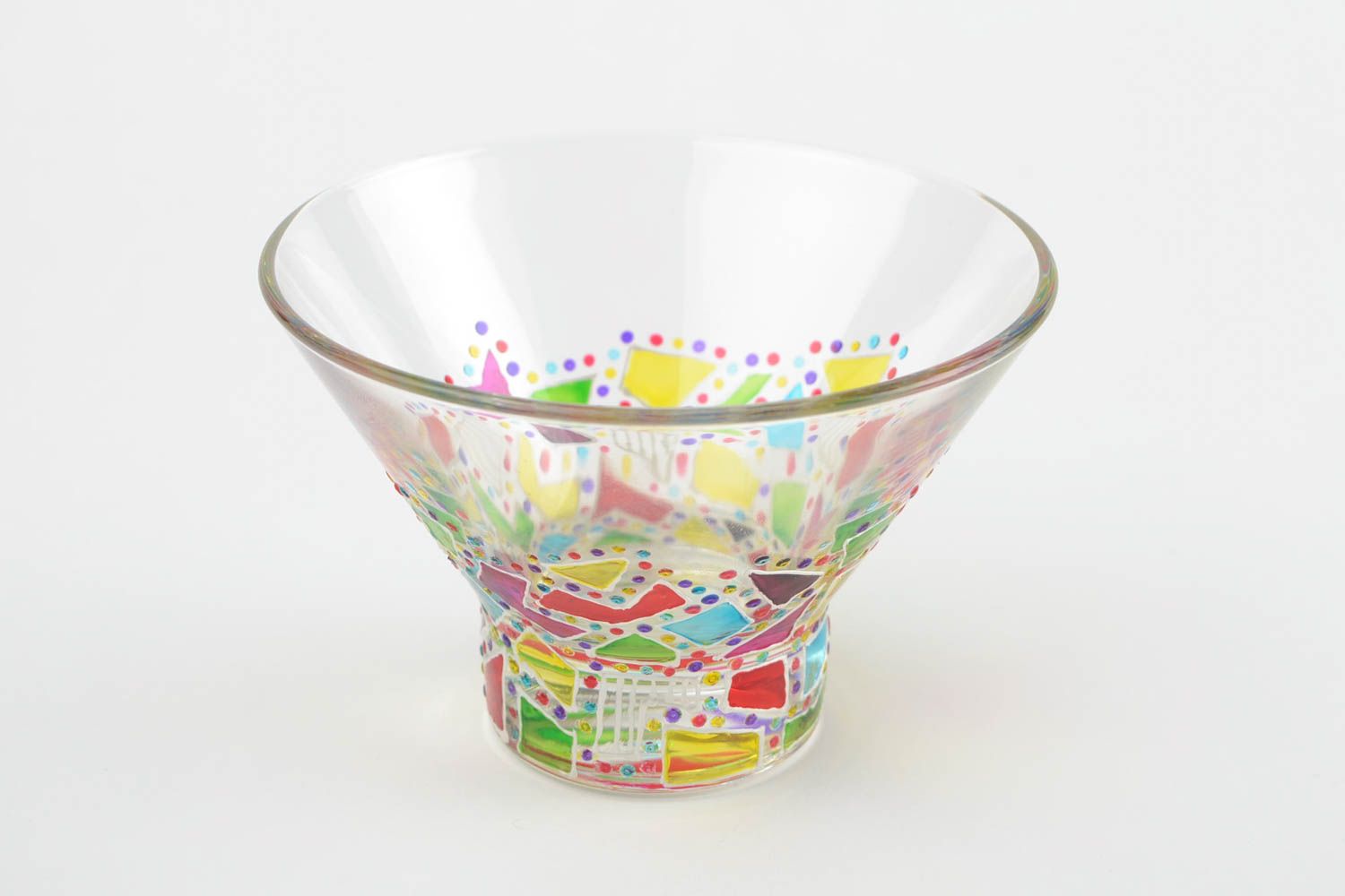 Beautiful handmade glass salad bowl glass ware kitchen designs gift ideas  photo 4
