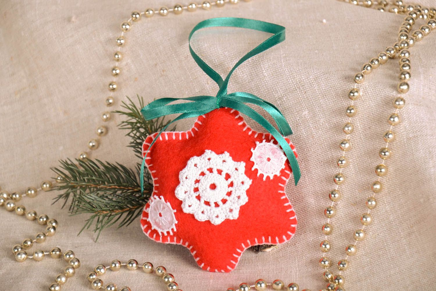 Brinquedo macio para Árvore de Natal feito à mão de algodão para decoração do interior  foto 1