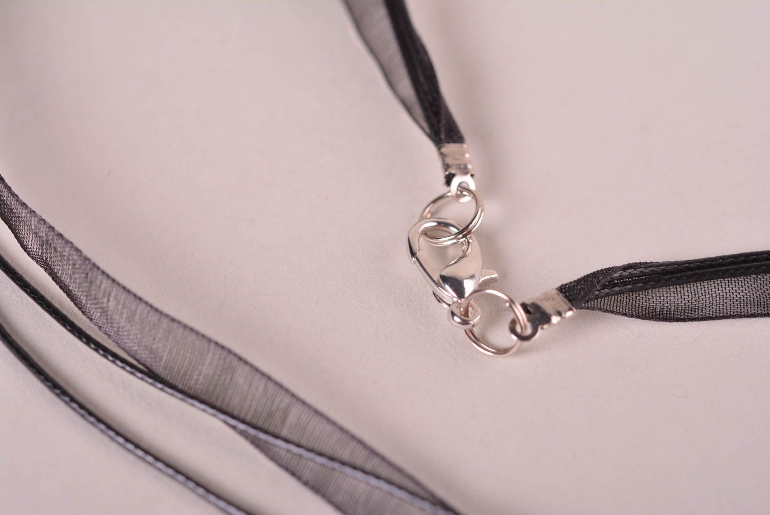 Soutache Schmuck handgefertigt Halskette mit Anhänger Frauen Geschenk foto 5