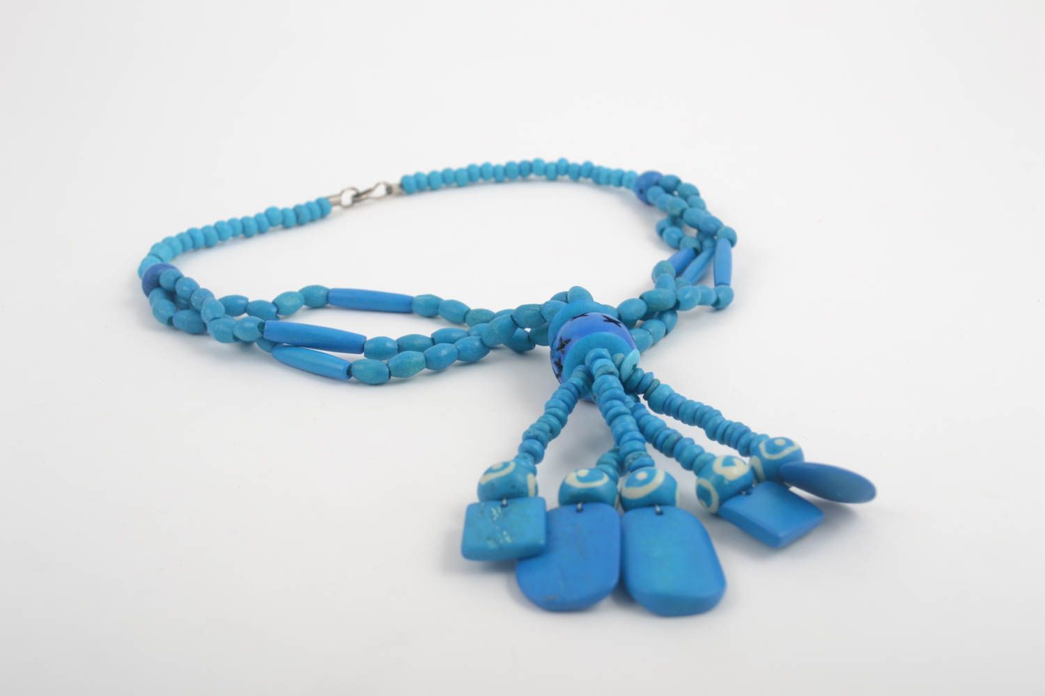 Handgemachtes Schmuck Collier blaue Halskette für Frauen Designer Schmuck zart foto 4