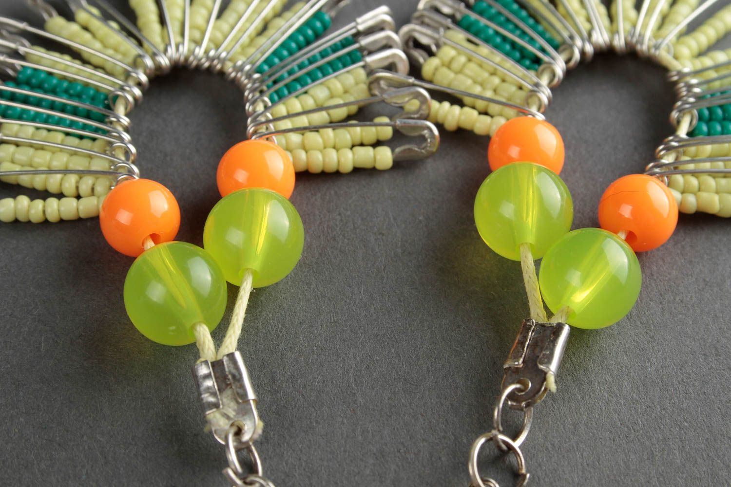 Handmade designer long earrings bright stylish earrings jewelry for party photo 5