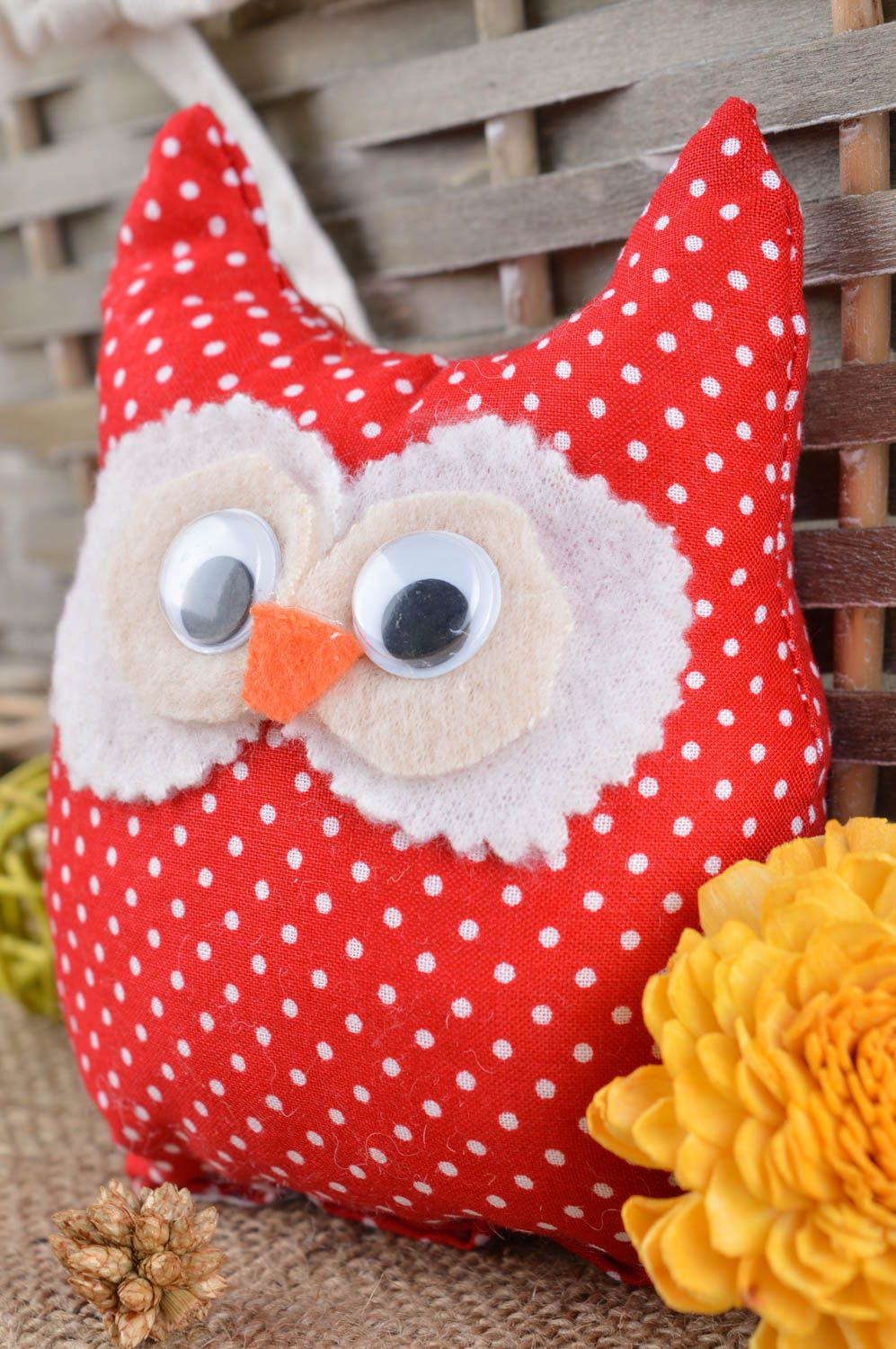 Handmade stuffed toy interior soft toy for baby nursery decor ideas owl doll photo 1