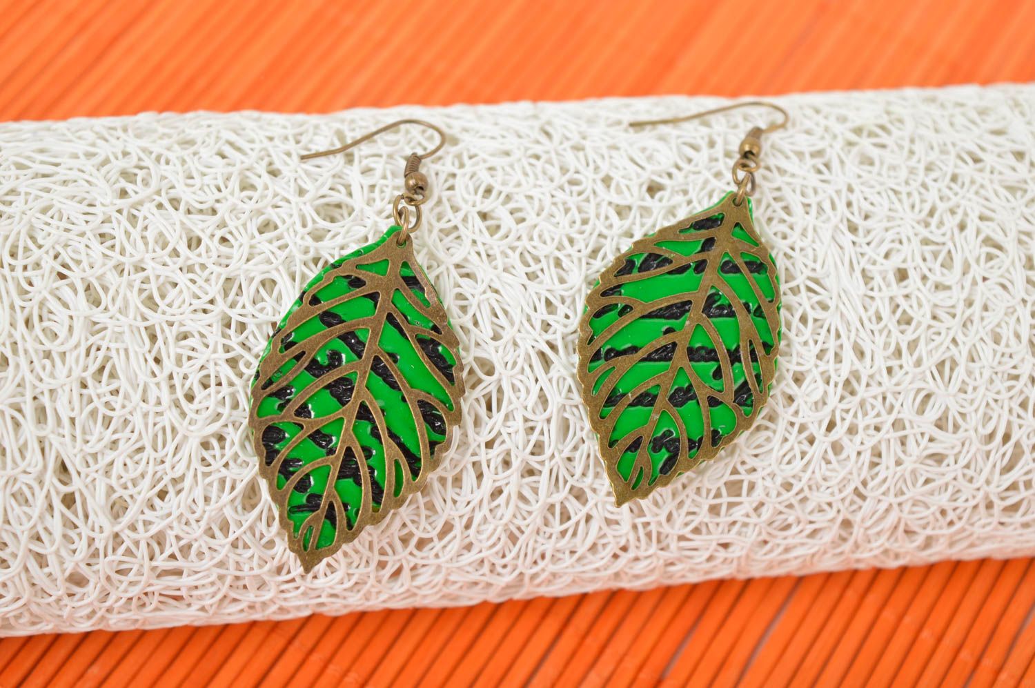 Handmade jewelry fashion earrings polymer clay stylish earrings gifts for her photo 1