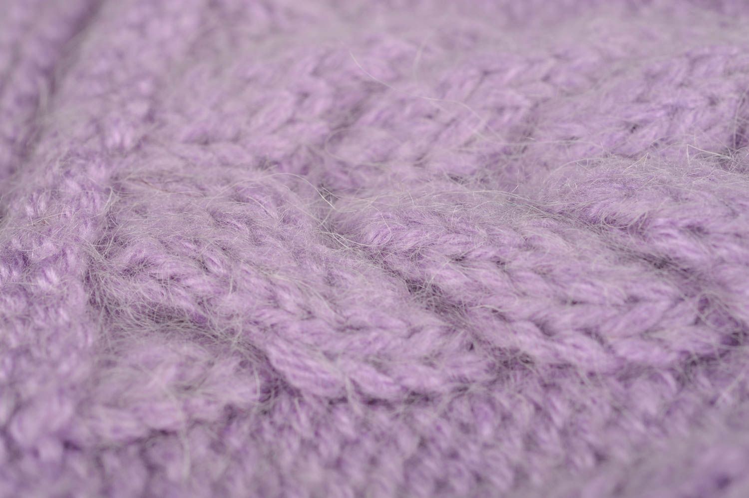 Bonnet au crochet fait main Chapeau tricot chaud d'hiver violet Vêtement enfant photo 4