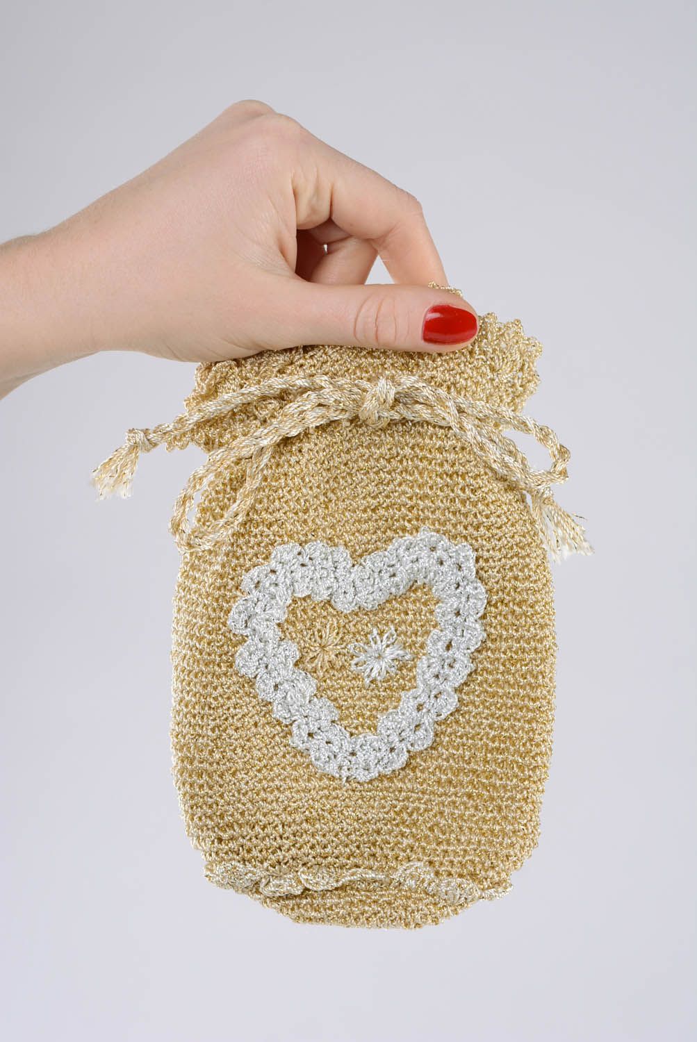 Makeup bag with heart photo 4