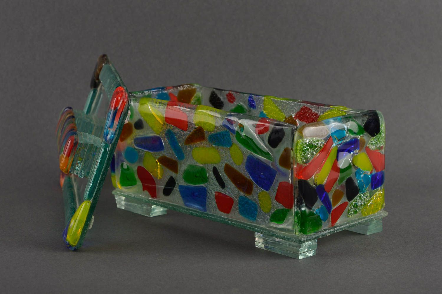 Joyero original hecho a mano de vidrio caja para joyas regalo para mujer foto 5