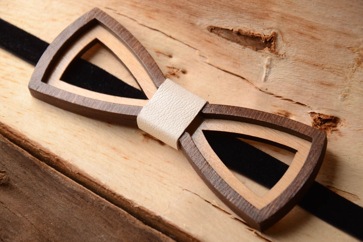Handmade bow tie wooden bow tie accessories for men wooden gifts unique gifts photo 1