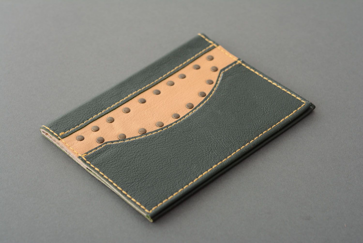 Leather cover for passport photo 1