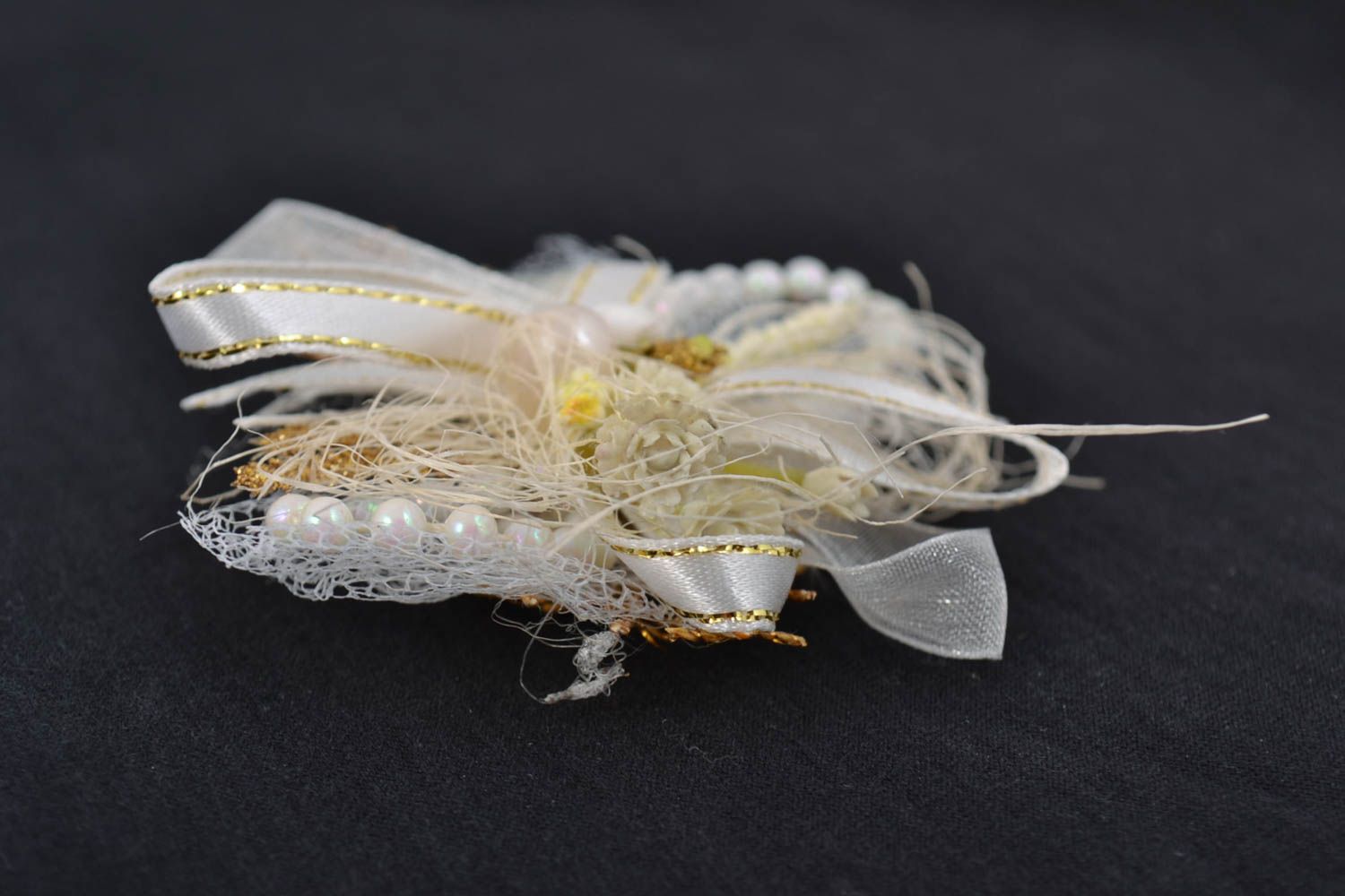Jolie fourniture pour bijoux avec fleurs artificielles faite main claire photo 4