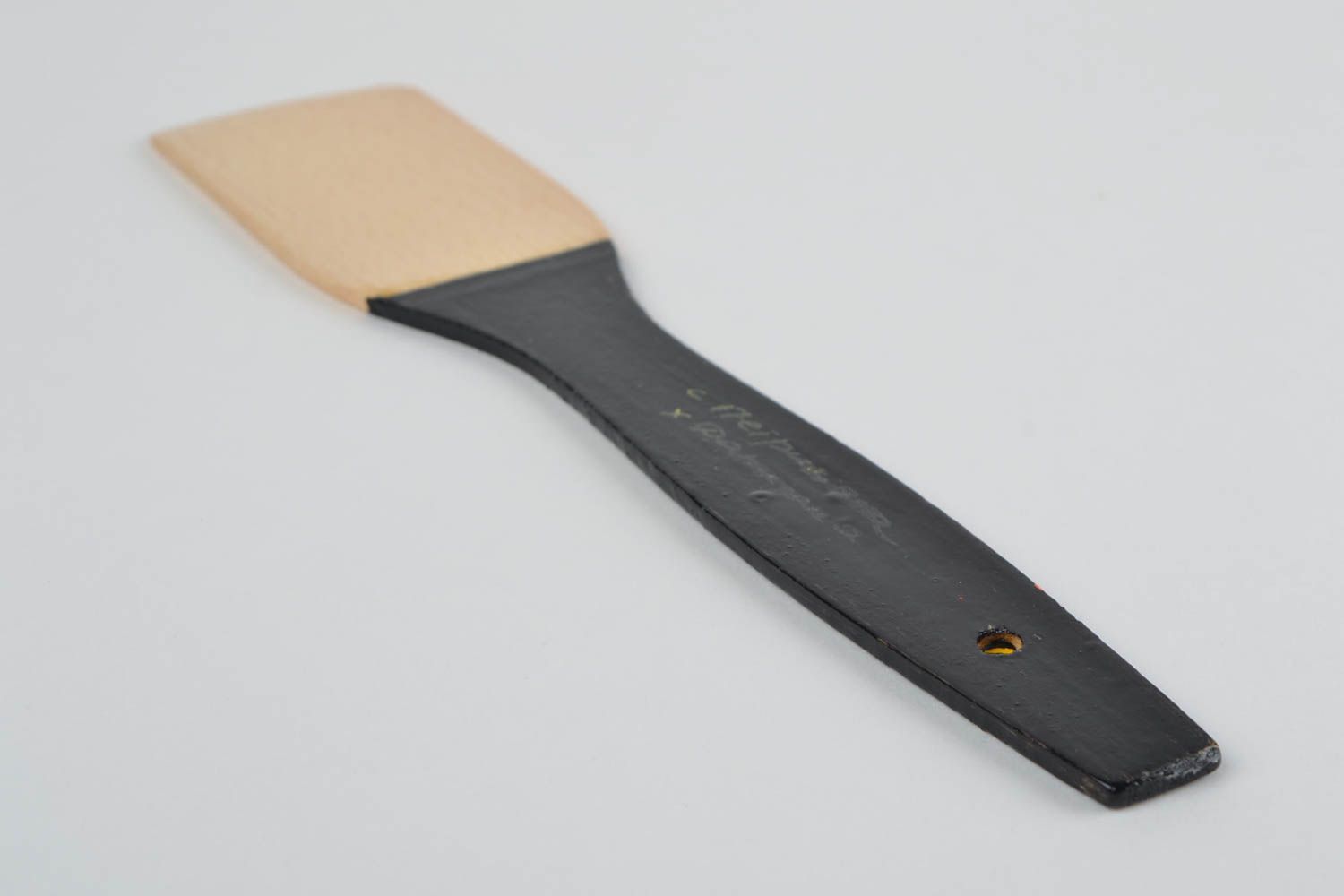 Handmade wooden spatula designer ethnic painting unique kitchen tool present photo 2