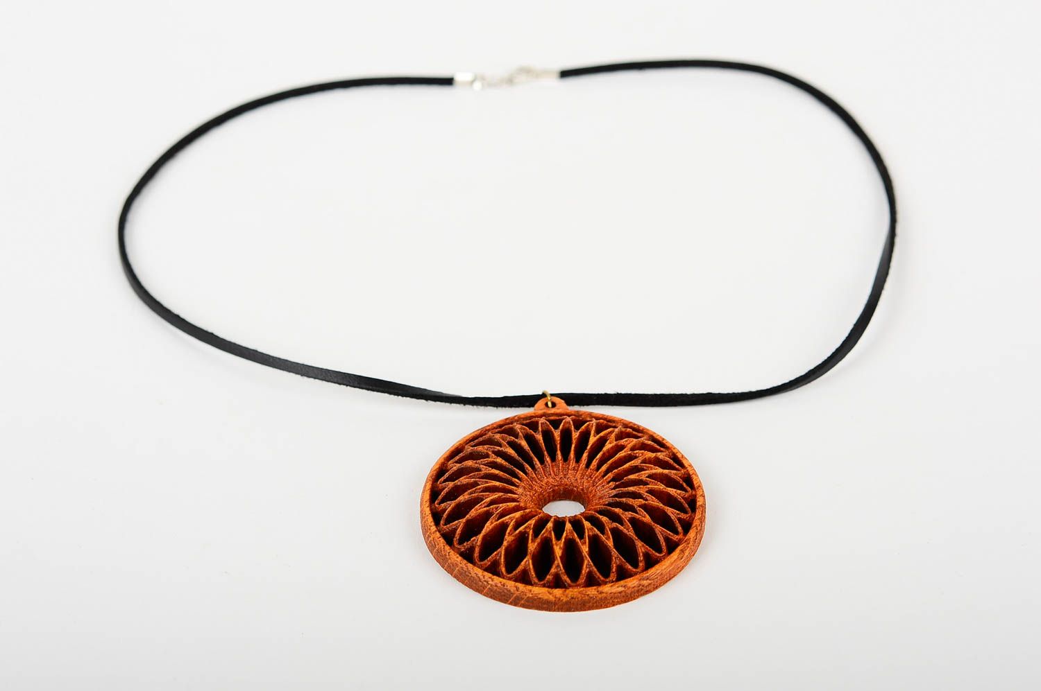 Handmade pendant unusual accessory wooden jewelry gift ideas pendant for men photo 4