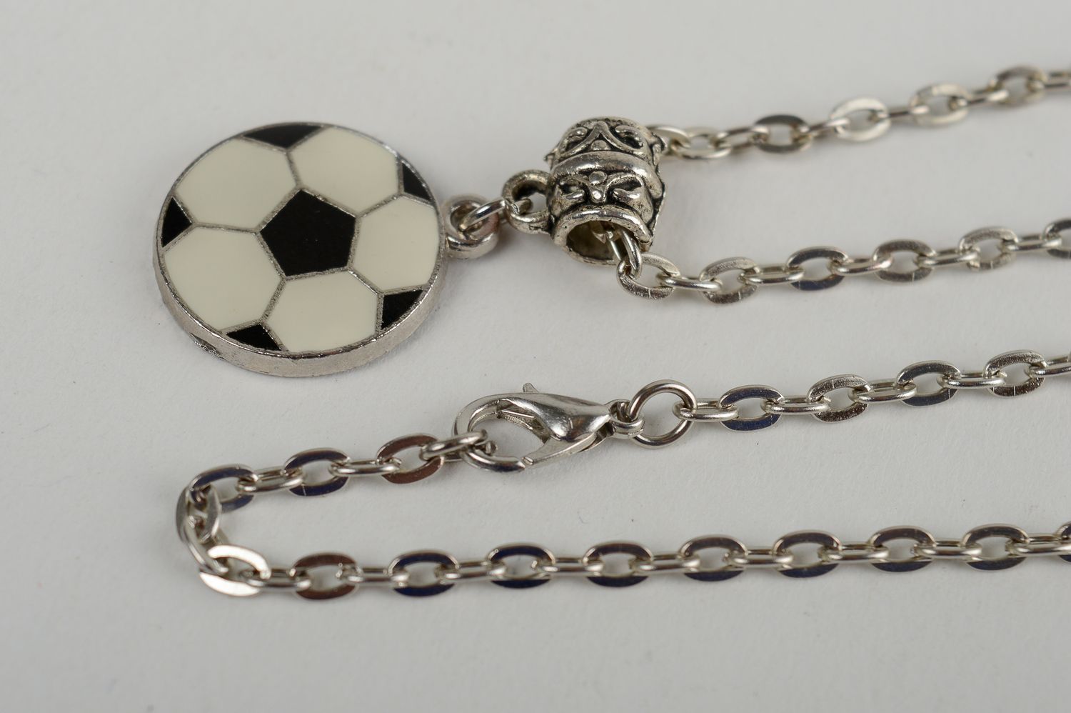 Metal pendant handmade metal jewelry metal accessories soccer pendant for girls photo 3