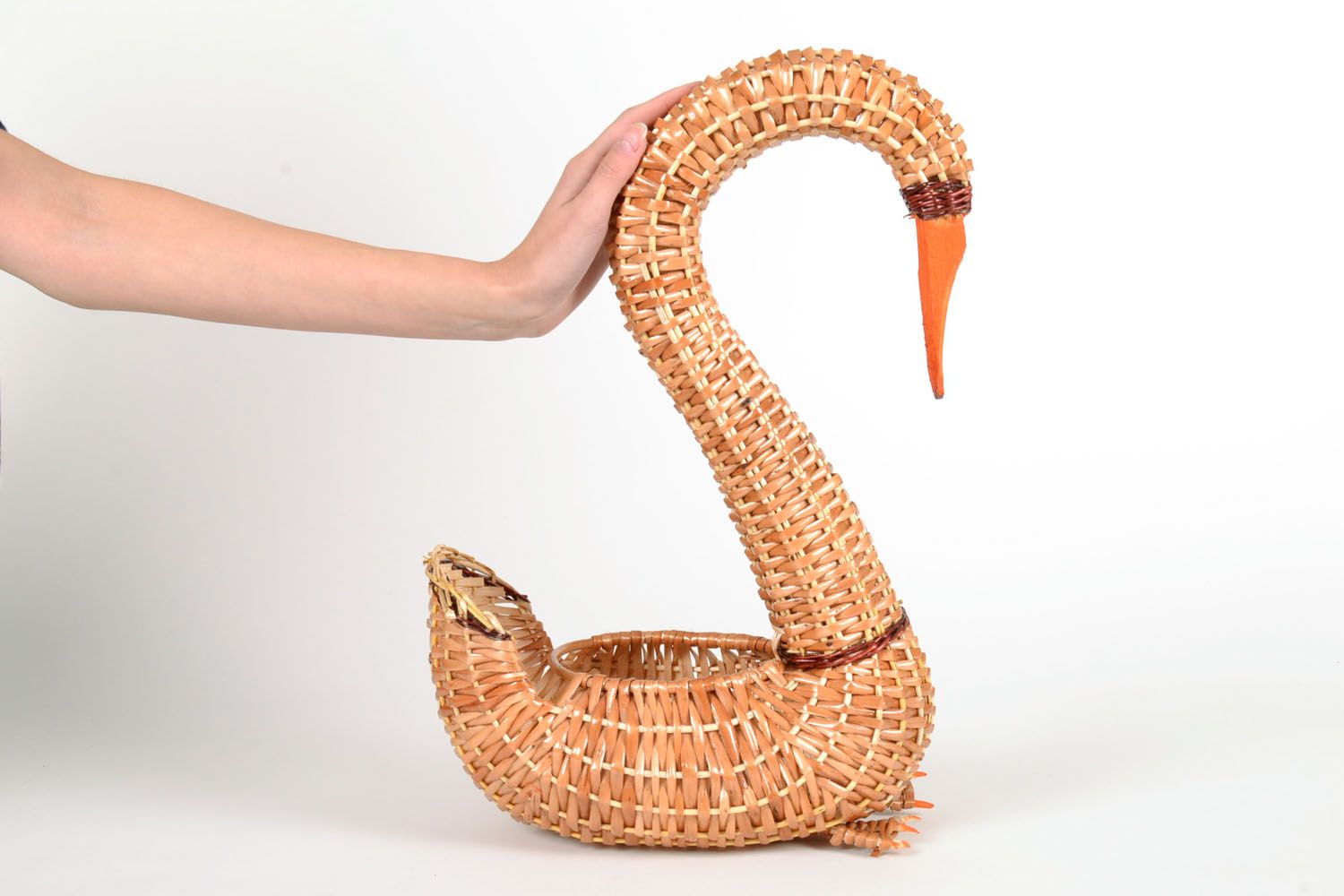 Handmade decorative basket Swan photo 5