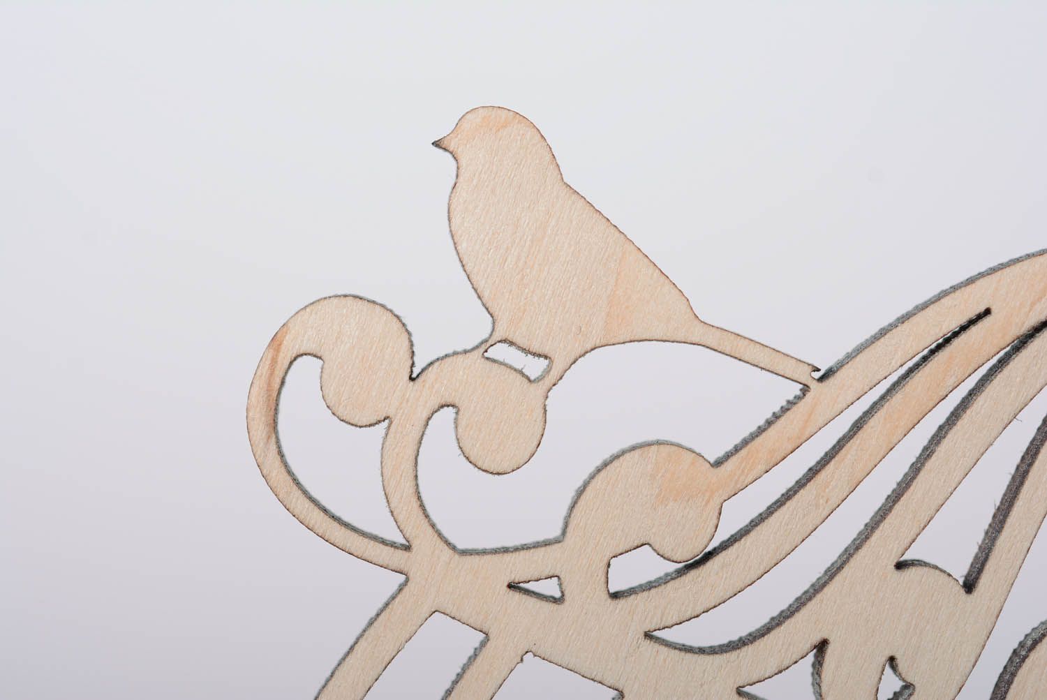 Peça artesanal em branco para pintura de madeira contraplacada Gaiola para pássaros foto 5