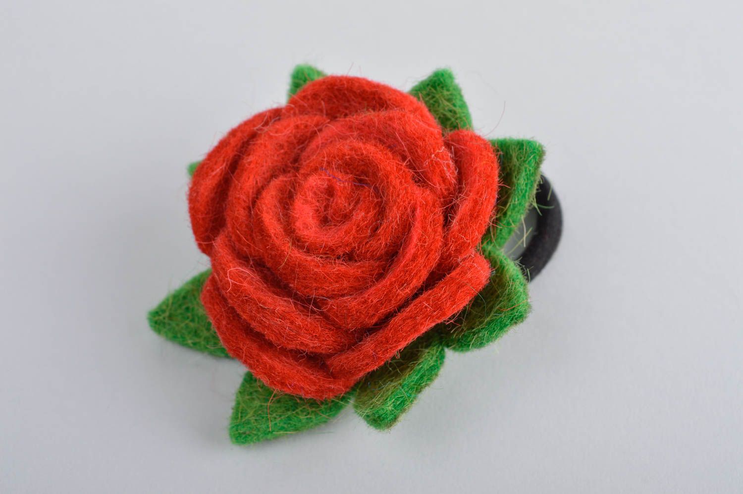 Unusual handmade flower scrunchie hair tie designer hair accessories for girls photo 2