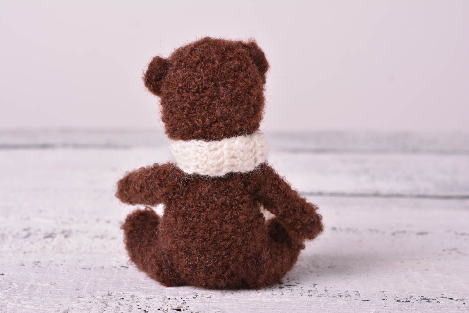 Мягкая игрушка ручной работы детская игрушка в виде медведя текстильная игрушка фото 5