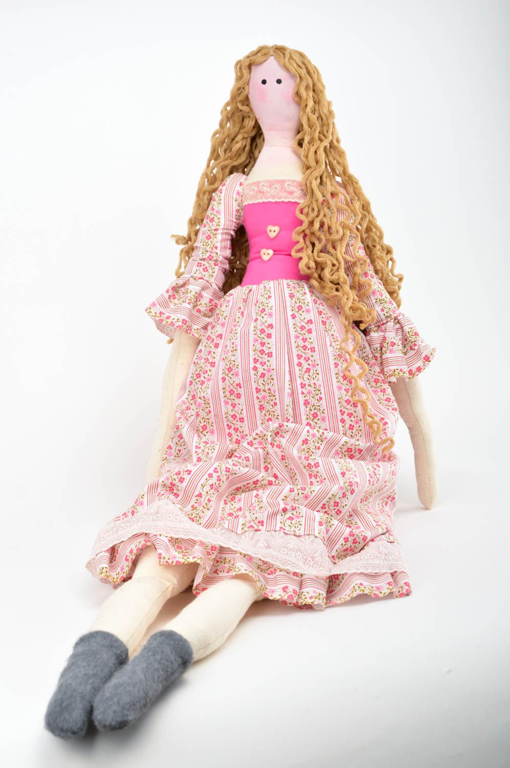 Кукла ручной работы кукла из ткани мягкая кукла красивая для дома и детей фото 2