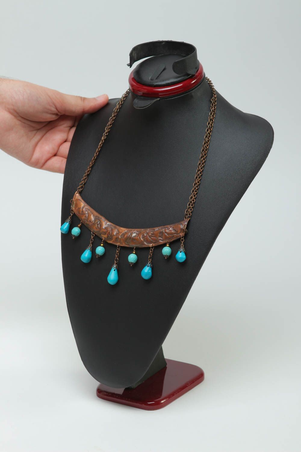 Collar original metálico elegante bisutería artesanal regalo para mujer foto 5