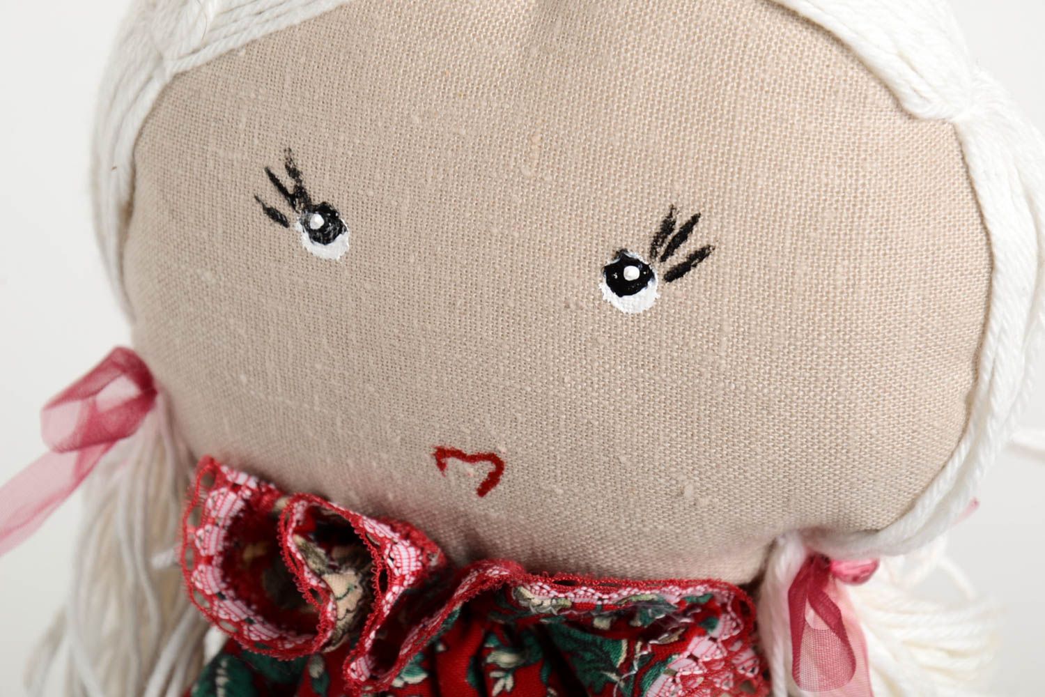 Handmade beautiful designer toy unusual textile doll interior stylish toy photo 4