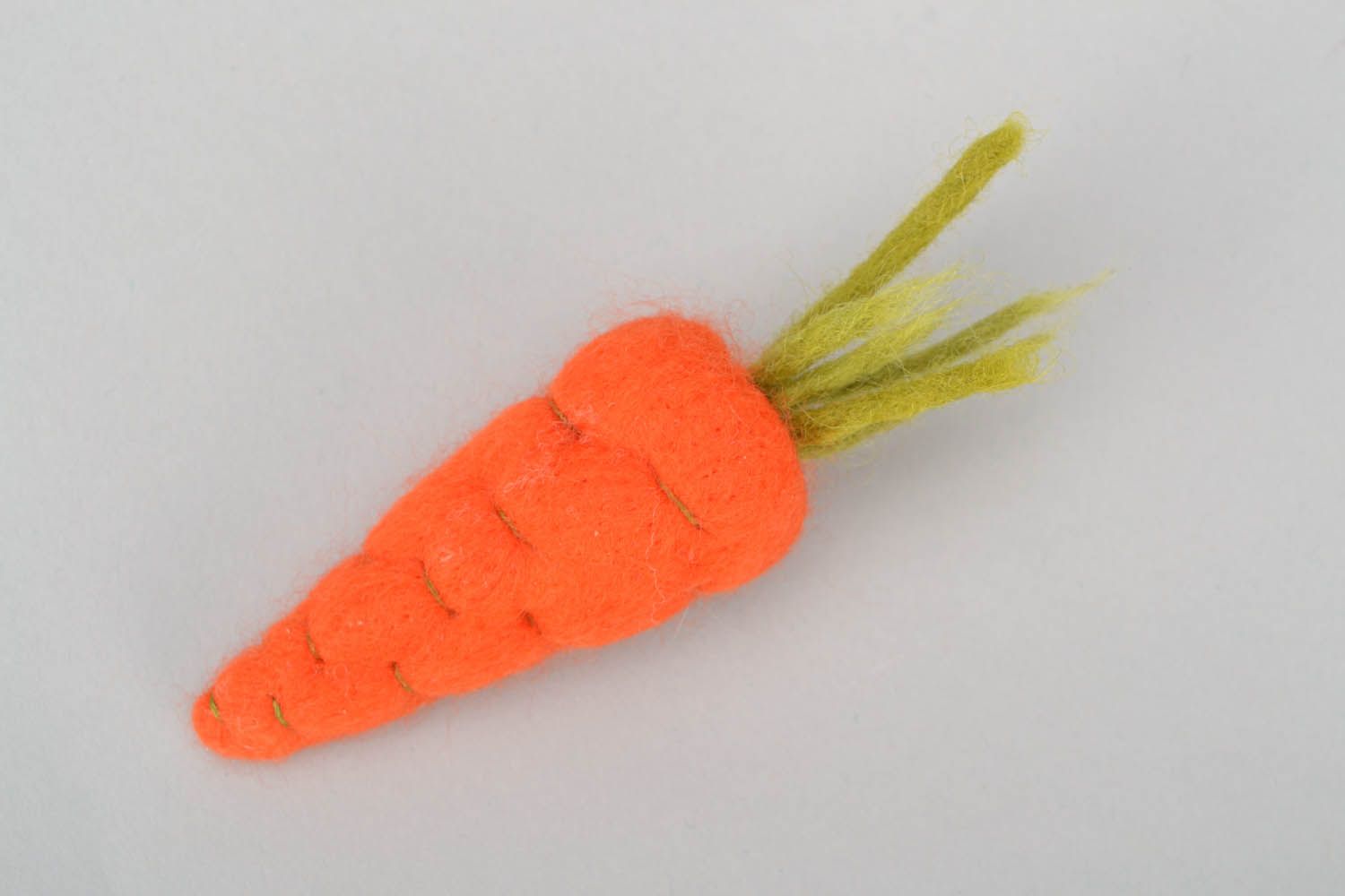 Брошь из шерсти Морковь  фото 4