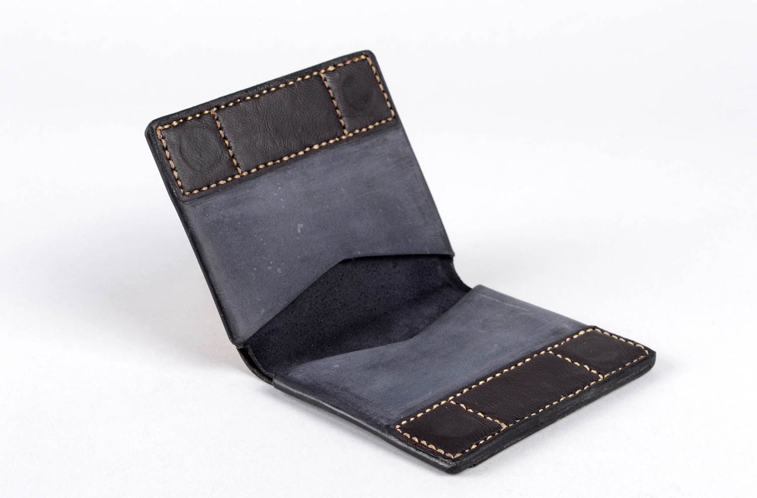 Designer accessory for men handmade leather purse unusual interesting present photo 2