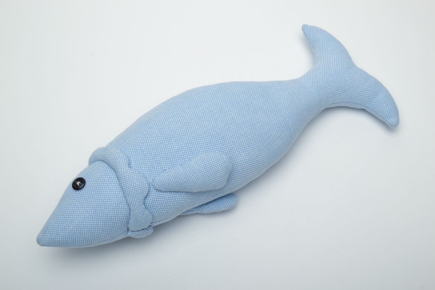 Тканевая игрушка рыбка голубая фото 2