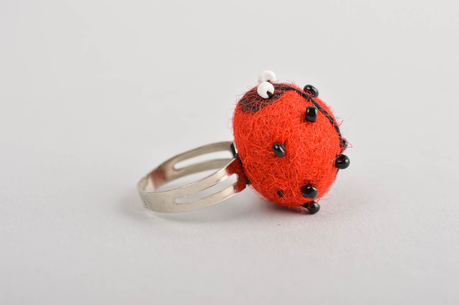 Homemade jewelry designer seal ring wool felting fashion accessories big ring photo 4