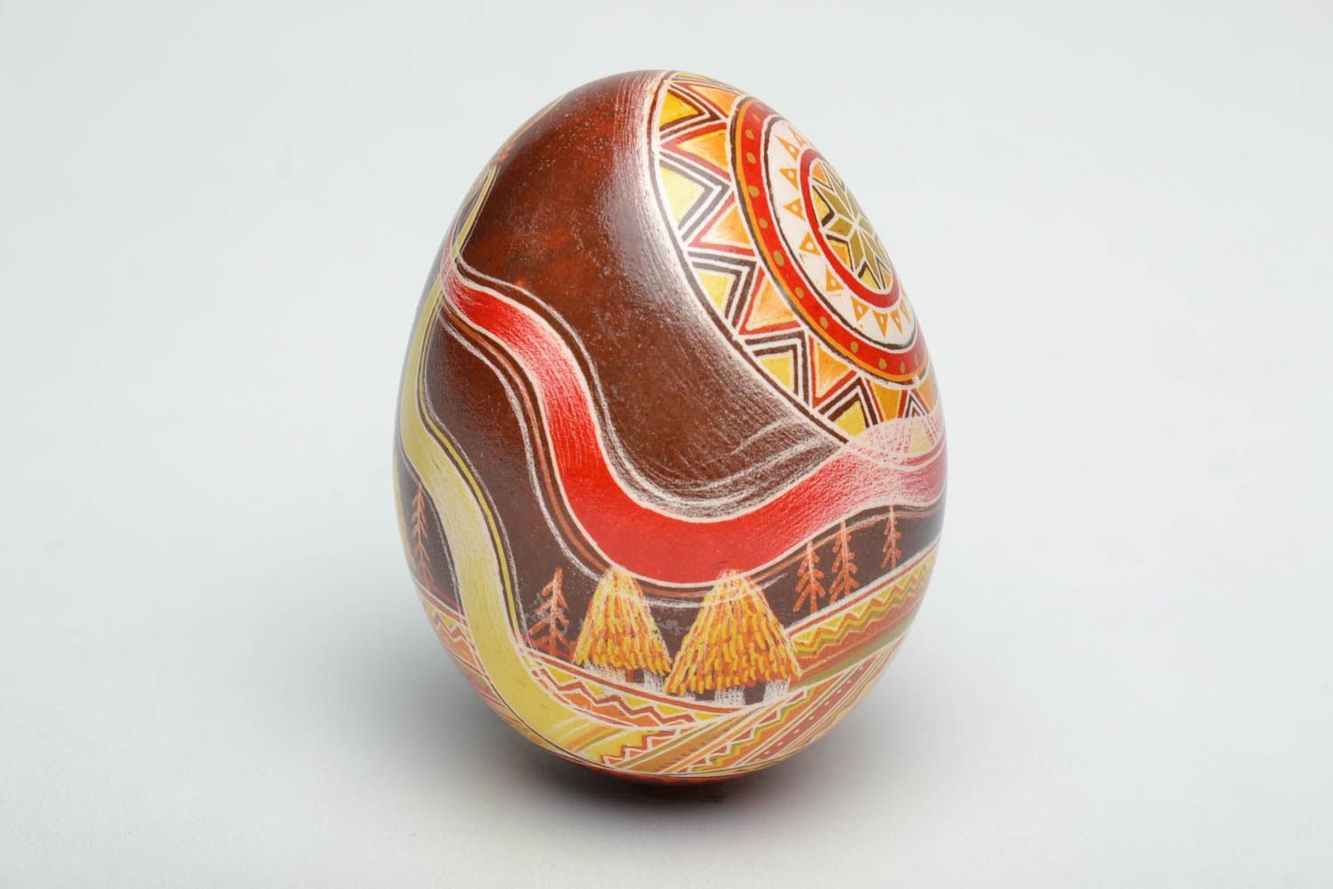 Carved painted goose egg photo 4