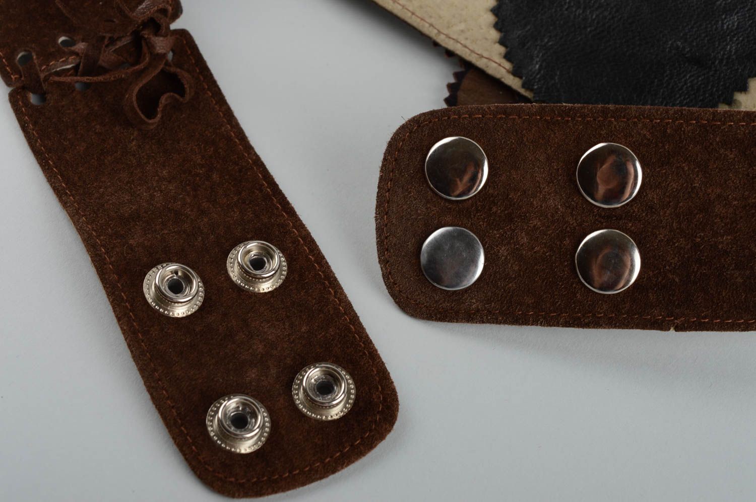 Cinturón de cuero artesanal con metal accesorio para mujer regalo original foto 4