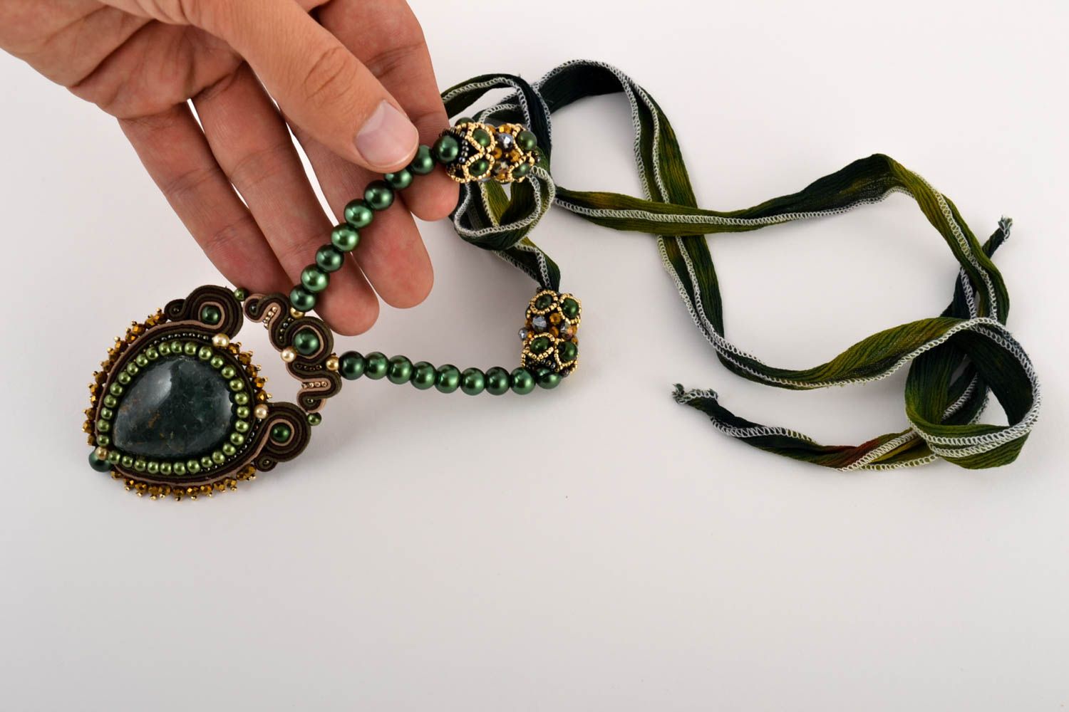 Stylish handmade pendant interesting jewelry beautiful accessories present photo 6