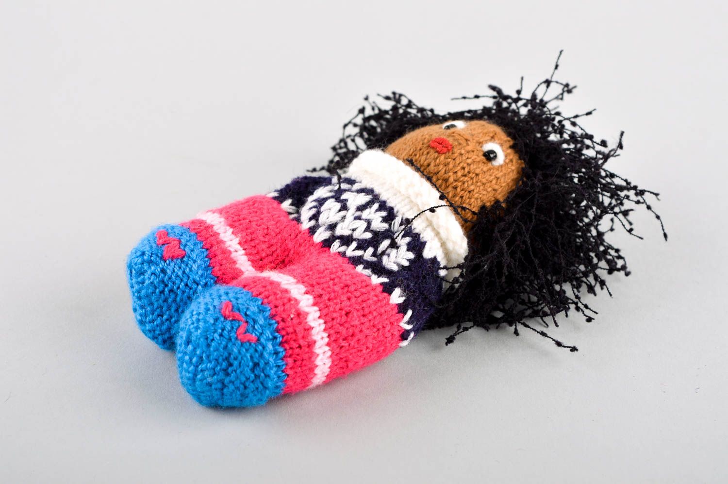 Petite peluche Jouet tricot fait main original amusant Cadeau pour enfant photo 4